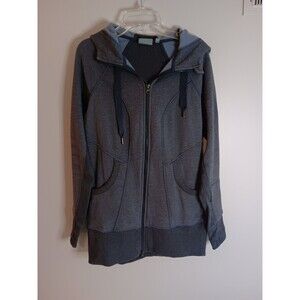 Athleta Jacket Womens XS Gray CYA Hope Stretch Full Zip Thumb Holes Athletic Run